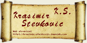 Krasimir Stevković vizit kartica